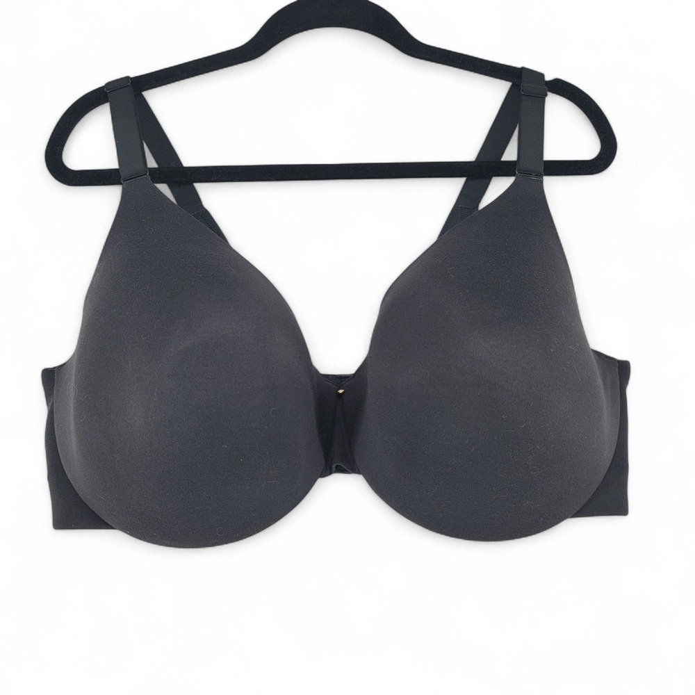 Cacique 42F Back Smoother Lightly Lined Full Coverage Bra Black NEWโ Plus Size